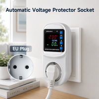 GEYA Adjustable Voltage Current Protective Socket 220V 16A EU Plug Socket Power Surge Protector Automatic Reclosing Safe Protect