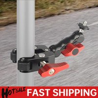 Ball Head Clamp W/ 1/4inch -20 Thread Ballhead Clamp Clip Rotatable Ball Head Magic Arm Clamp for GPS Phone Monitor Video Light