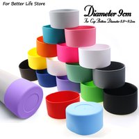 For Better Life 1Pc 9cm Soft Silicone Cup Bottom Sheath Protector Sleeve For Glass Water Tea Bottle Anti Damage Accessories