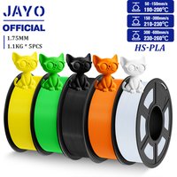 JAYO High Speed PLA Filament 1.75mm PLA+2.0 Filament For FDM 3D Printer Neatly Wound 3D Printing Materials 5 Rolls/set