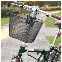 AliExpress NONE Detachable Front Bike Basket,Metal Wire Basket,with Hooks Adjustable Fitting for Outdoor