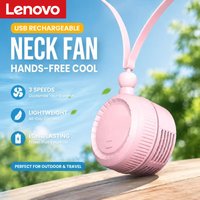 Lenovo Bladeless Neck Worn Fan Mini Portable Outdoor Fan Compact USB Rechargeable Neck Worn Cooling Fan