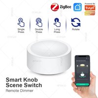 Tuya ZigBee Smart Knob Switch Wireless Scene Switch Button Controller Battery Powered Home Automation Scenario Smart Life App
