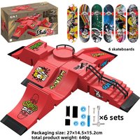 Professional Finger Skateboard DIY Skateboard Park Ramp Accessories Technology Deck Scene Venue Combination Toys Small Gifts
