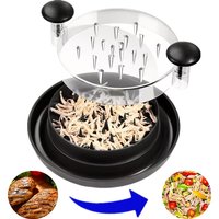 Large Chicken Breast Shredder Tool Visible Lid Meat Grinder For Chopping Chicken Beef Cabbage Vegetables Rotating Kitchen Tool