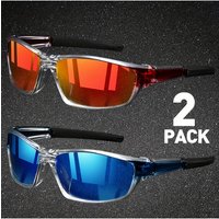 AliExpress QINGFEI 1/2PCS Sports Sunglasses for Men Lightweight Night Vision Male Shades Cycling Driving Fishing Fashion Mirror Sun Glasses