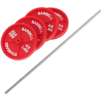 Sports Mini Fitness Barbell Baby Office Accessories Miniature Gym Scene Iron Dumbbell Decoration Equipment