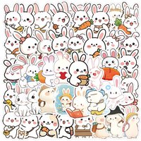 60/120PCS Cute Animal Series Rabbit Graffiti Stickers Luggage Water Cup Scooter Stickers