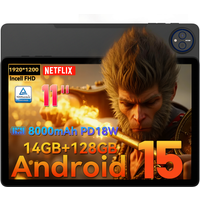 Headwolf WPad7 Android 15 Tablet 11 inch T606 CPU 12GB RAM 128GB ROM 1200*1920 IPS 8000mAh Battery 4G SIM Tablet