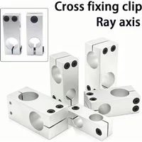 1pcs optical axis cross fixing clip aluminum pillar fixing clip cross connector pipe clamp bracket