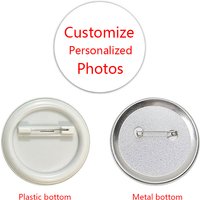 Personalized Custom Tinplate Round Brooches DIY Photo Pictures Lapel Pins Metal Badges Backpack Ornaments Gifts For Kids Friends