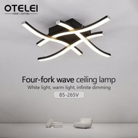 Plafonnier LED au Design Moderne Incurvé de 28W, Lumière à Gradation à Distance, pour Chambre à Coucher, délégations, Salon, Salle à Manger, Cuisine, Maison