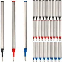 3/5/10/20 PCS 11.4cm Metal Pen Refills Blue Black Red Ballpoint Pen Rod Signing Pen Lead 0.7mm Office School Supplies Stationery
