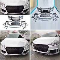Stlf Car TT TTS Upgrade TTRS Style Front Bumper Body Kits With Grille For TT TTS MK3 2015 2016 2017 2018 2019