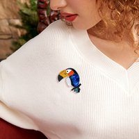 New Acrylic Bird Brooches for Women Unisex Fashion Animal Pins Keychain Event Party New Gifts Jewelry Decoration Accessories