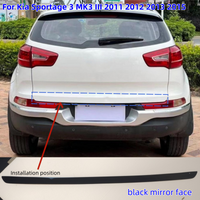 New Black Bright For Kia Sportage 3 MK3 III 2011-2015 Accessories Back Rear Tail Door Sticker Tailgate Decoration Cover Trim