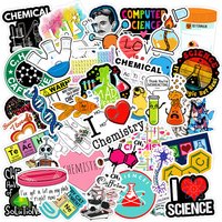 50Pcs Chemical Science Chemistry Stickers Graffiti for DIY Scrapbooking Water Bottle Phone Laptop Skateboard Helmet