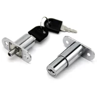 Home Sliding Door Closet Showcase Furniture Cylinder Head Plunger Lock With Keys Display Cabinet Door Locks Furniture
