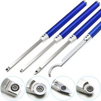Carbide Tipped Wood Turning Tools Set Lathe Rougher Finisher Swan Neck Hollowing Tools Woodturning Chisel Lathe Gouge
