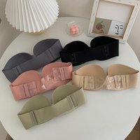 Strapless Invisible Push Up Bra Seamless Non Slip Backless Bralette Tube Top Women's Comfort Intimate Underwear