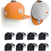 8pcs Hat Hooks for Baseball Caps Adhesive Racks for Hanging Hats Simple No Drilling Ball Cap Holders Organizer Wall Hanger