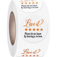 50-500pcs Please Leave a Review Sticker for Small Business Package White Thank You Sticker 5 Stars Feedback Stickers Stationary