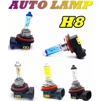 2 Pcs H8 series Car clear Quartz Halogen Bulb Rainbow Blue white yellow light Fog Lamp 12V35W light Automobile Headlamp