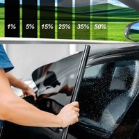 Car Window Tint Film, Shade Roll Black, Universal Adaptation Roll, Sunlight, Heat, UV Blocking and Scratch Resistant