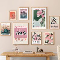 Hokusai Ohara Koson Japanese Abstract Vintage Posters & Prints Wall Art Canvas Painting Bar Cafe Guest Room Home Decor Pictures