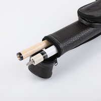 1 PC Pool Cue Case with Accessories Bag & Adjustable Strap - Crocodile Pattern Stitched Design, Portable Billiards Travel