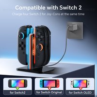 4-in-1 Charging Dock Station for Nintendo Switch 2 Joy-con Controller Gamepad Fast Charger Stand For NS Switch 2 Accessories