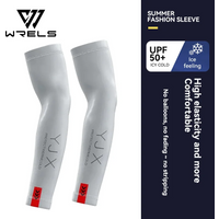 Summer Cycling Arm Sleeves UV Protection Ice Silk Arm Cover Breathable Quick Dry Cooling Hiking UPF50+ Sweat Absorb Arm Cover