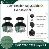 Gulikit 720°Tension Adjustable TMR Joystick NS55,Joystick for replacement repair for PS4 PS5 Switch Xbox Controller No Drift