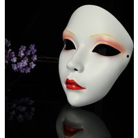 Party Supplies Full Face Cosplay Geisha Mask Flower Dress Up Hanfu Cosplay Mask Masquerade Spooky Japanese Mask Children's