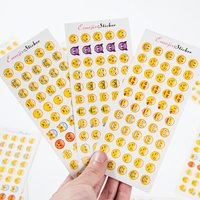 Encouraging Sticker Set for Mobile Emojis Cartoon Smiley Decorative Material for Diary Scrapbooking Handmade Craft Tools.