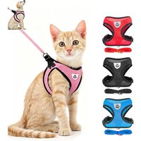Cat Dog Harnesses Leash Mesh Cloth Pet Collars Puppy Breathable Reflective Lead Dog Rope Adjustable Pet Supplies Christmas Gift