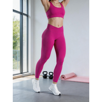 DF L0g0 High Elasticity Thigh-Lifting Tight Front V-Waist Long Seamless Mid-Length Yoga Fitness Pants Women's Pants