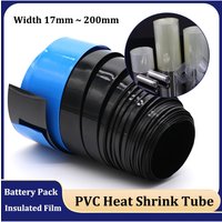 1/5M Width 17mm ~ 200mm 18650 21700 Lipo Battery Pack Insulated Film PVC Heat Shrink Tube Wrap Lithium Case Protector Sleeving