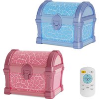 Galaxy Projector Treasure Chest Northern Lights Projector Star Aurora Night Light for Bedroom with Bluetooth White Noise Timer