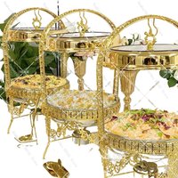Elegant Gold Butterfly Food Warmer Hotel Restaurant Buffet Chafing Dish Catering Serving Heater Stainless Steel Insulated Server