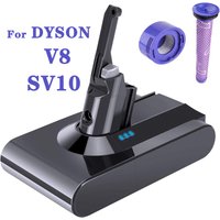Batterie de remplacement YH5 pour aspirateur Dyson V8, Li-Ion 21,6 V 6,0 Ah, avec Dyson V8 Series V8 Absolute V8 Fluffy SV10 sans fil