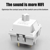 FEEKER White Marble Switch HIFI Linear 42g 5 Pins POM Quick Trigger Games Mechanical Keyboard Switches for AULA F75 AJAZZ AK820
