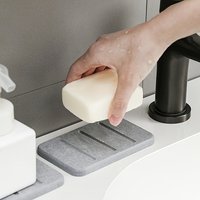 Diatom Mud Soap Dish Bathroom Countertop Absorbent Mat Mouthwash Coaster Rectangular Soap Dish for Household Storage Accessories