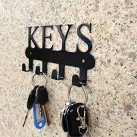 1pcs Metal Key Holder, Wall Mounted Key Hooks, Key Please Row Hooks for Entryway, Front Door, Hallway, Aesthetic Room Decor