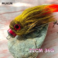 MUKUN Mouse Baby Swimbait Bucktail Mouse Lure Mustache Rig Muskie Pike Fishing Game Hand-Tied Deer Hair Body Solid Rig Tackle