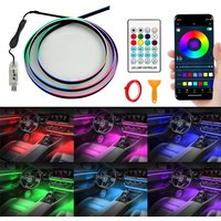 43.31 inch Streamer Car Ambient Lights RGB 64 Color Universal LED Interior Hidden Under Acrylic Strip Symphony Atmosphere Lamp