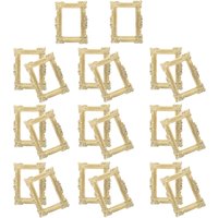20pcs Vintage Mini Picture Frames Tiny Picture Frames Rectangle Wall Hanging Table Top Display for DIY Photo Craft Home Decor