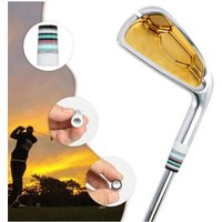 10Pcs Golfing Tapered Ferrules Fit 0.35Inch 0.37Inch Tapered and Parallel Shafts Colorful Striped Golfing Iron Ferrules