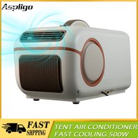 Aspligo 500W Portable Air Conditioner for Camping 110V/220V Tent AC with Mobile Cooling Lightweight for Outdoor Travel Bedroom