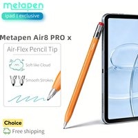Metapen Pencil Air8 Pro X for Apple iPad 2018-2025, Ultra-Quiet, 2X Fast Charging, Palm Rejection,Stylus Touch Smart Digital Pen